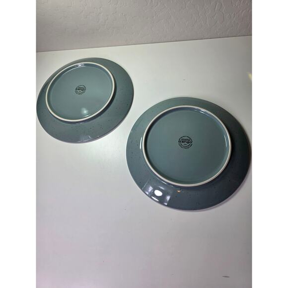SANGO Siterra Artist Blend Green with Fleck Stoneware 10.5" Dinner Plate Set /2 - Picture 5 of 7